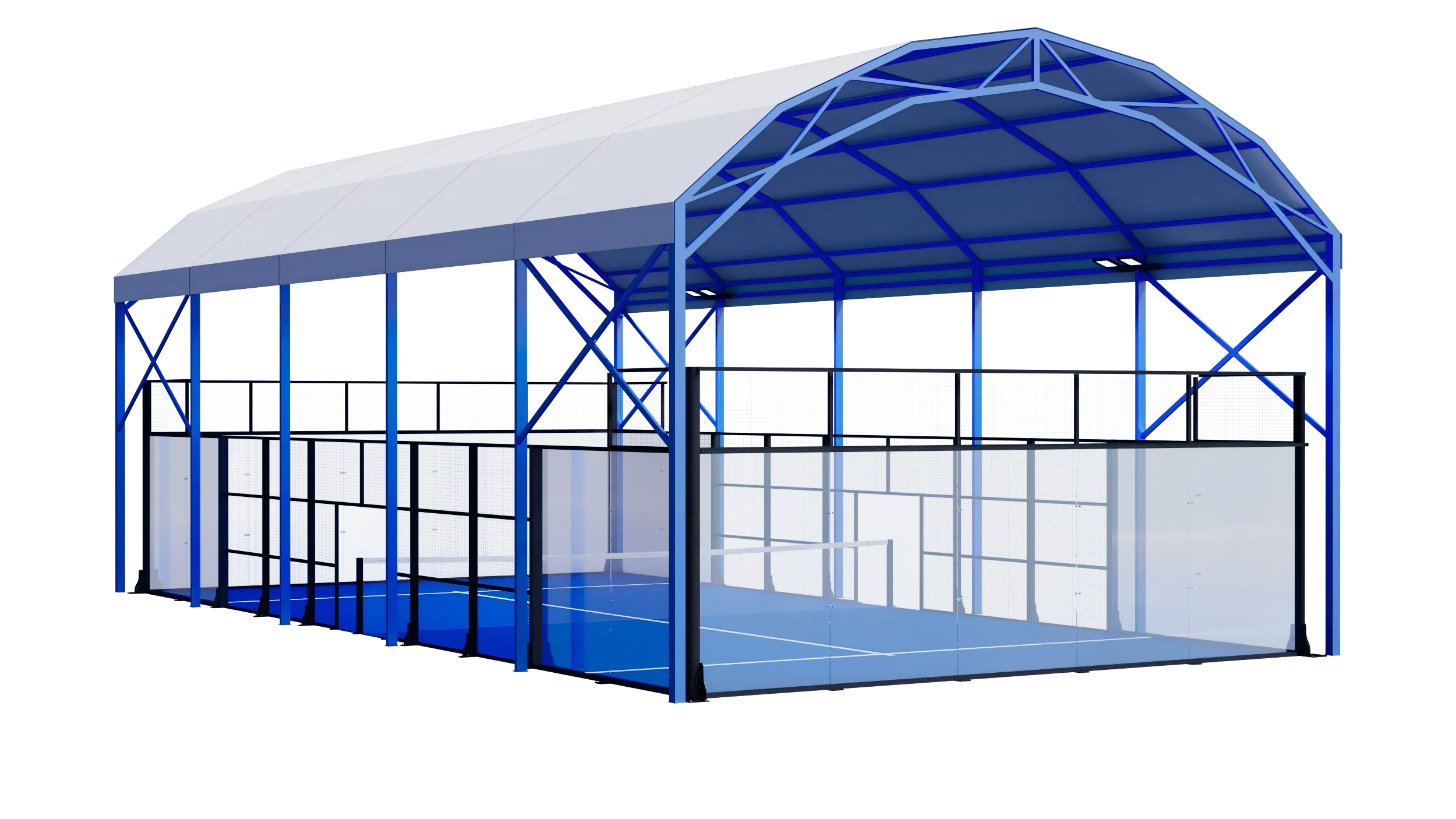 Customized Roof Padel Court with Galvanized Steel Frame and Premium Grass